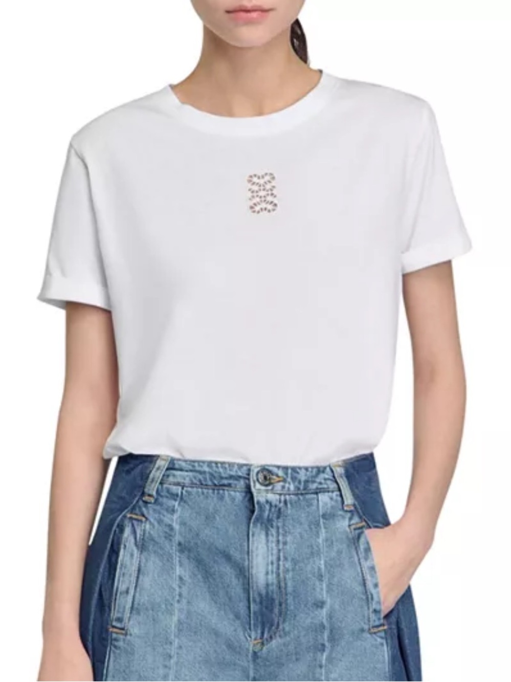 Sandro Women's Cotton Logo T-Shirt Sz S